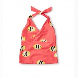 Tea Collection Tie Tankini Top in Angelfish Print